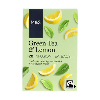 Thé vert M&S ​​Fairtrade avec sachets de thé au citron 20 par paquet