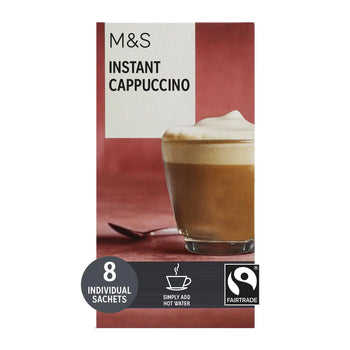M&S Fairtrade Instant Cappuccino Sachets 8 par pack