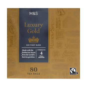 M&S Fairtrade Luxury Gold Teabags 80 par paquet