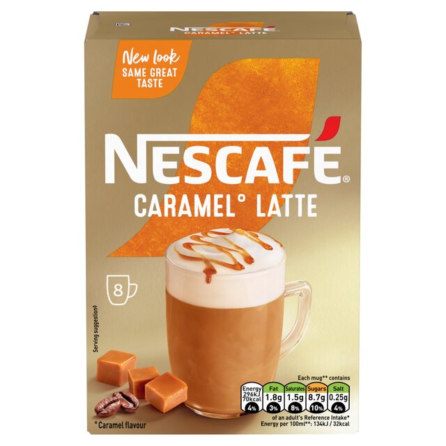 Nescafe Gold Caramel Latte Café instantané 8 x 17G