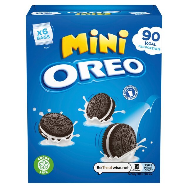 Oreo Mini Sándwich De Chocolate Galleta Snack Packs 6 x 25g 