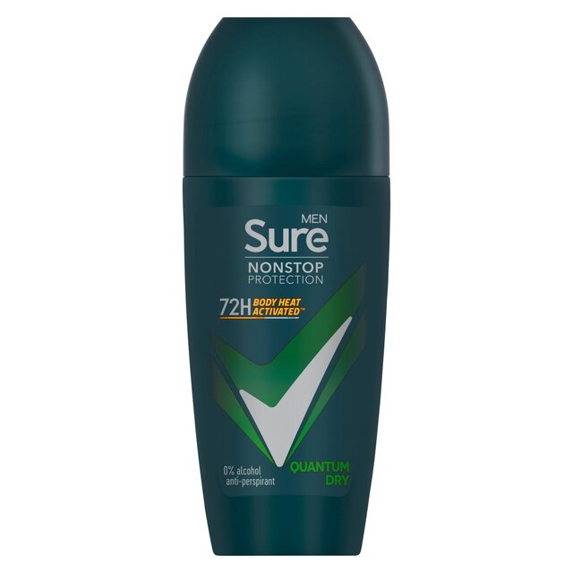 Seguro Hombres de 72 horas antiperspirante sin parar Rollo de desodorante en Quantum Dry 50ml