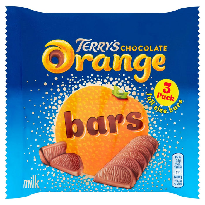 Barres d'orange au chocolat de Terry 3 x 35g