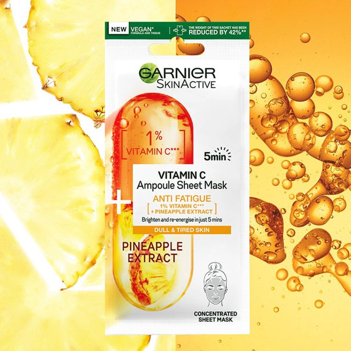 Garnier Skinactive Vitamin C anti-fatigue Ampoule Sheet Mask 15G