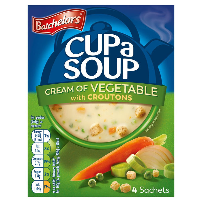Batchelors taza una crema de sopa de vegetales 122g