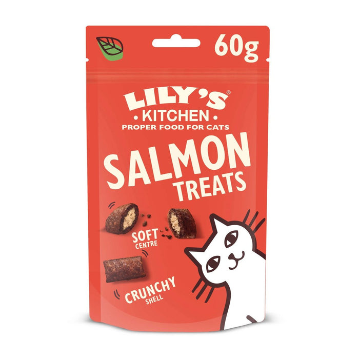 Lily's Kitchen Salmon Pillow Treats para gatos 60G
